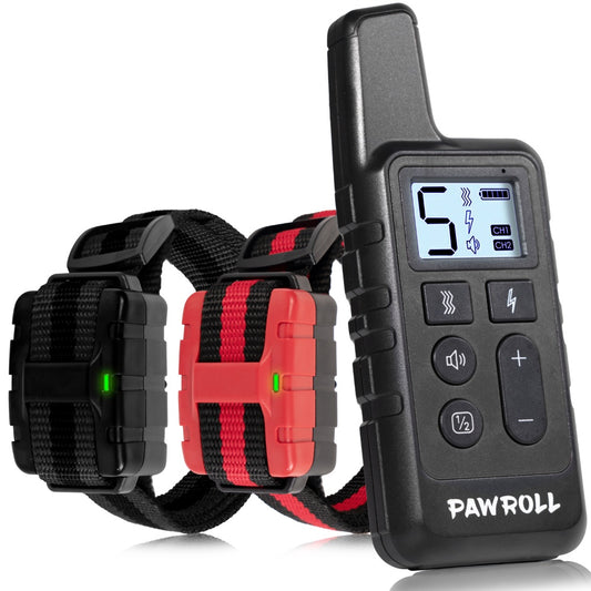 Dog Training Collar for 2 Dogs | Adjustable Black & Red Remote Control Set