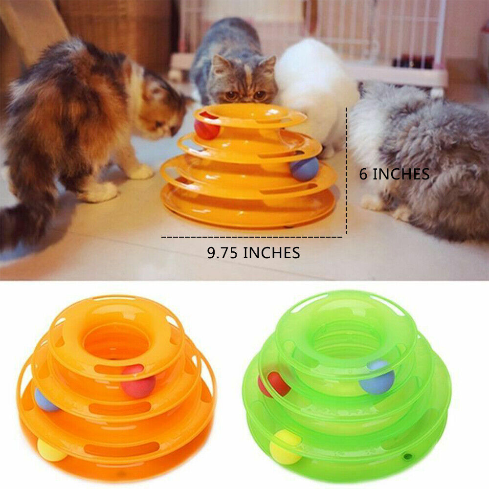 Cat Crazy Ball Disk Toy | 3-Layer Interactive Amusement Plate for Cats & Kittens